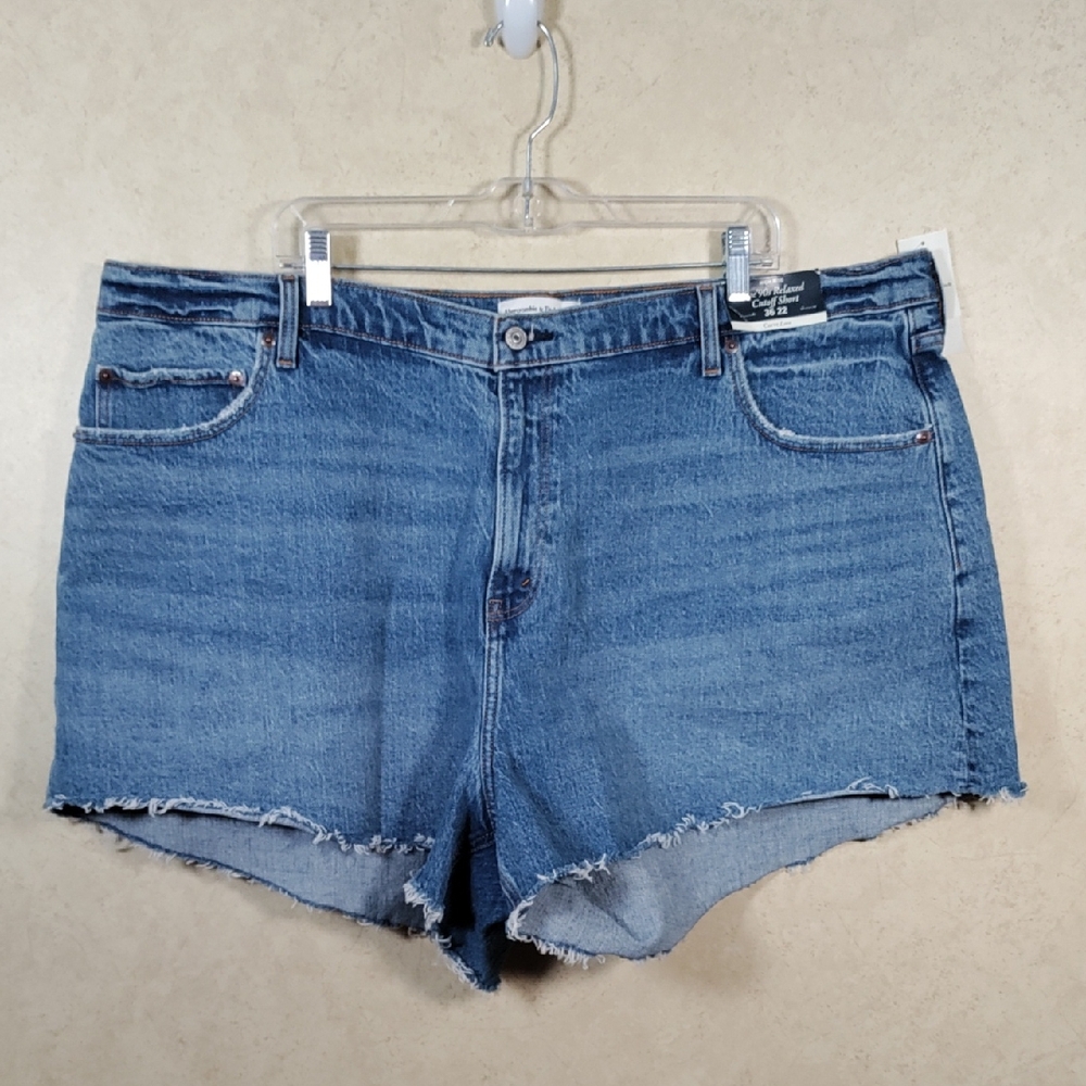 D130 Abercrombie & Fitch The 90's Relaxed Cutoff Short 36 NWT